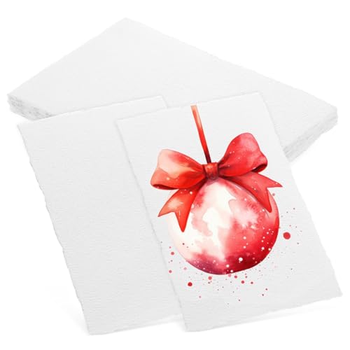 GARIOUANS 25 Blatt Aquarellpapier M² Kaltgepresstes Büttenpapier mit Strukturierter Oberfläche Reißfest für Aquarellmalerei Zeichnen Skizzieren Kalligraphie Vielseitig Einsetzbar von GARIOUANS