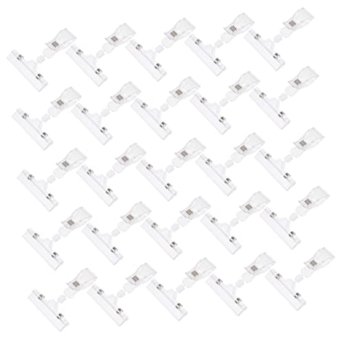 GARIOUANS 25 Stück Teiliges Drehbarer Preisschildhalter Clip Flexibler Etikettenhalter für Produkte für Marktanzeigen und Werbeschilder Transparent und Wiederverwendbar von GARIOUANS