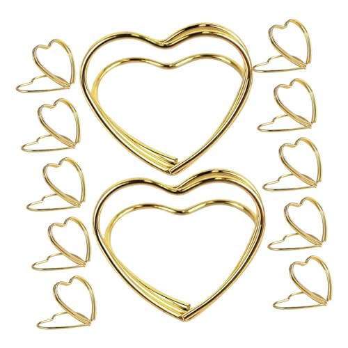 GARIOUANS 25 Stück Teiliges Metallene Tischkartenhalter Herzform Praktisch und Stabil für Hochzeiten Geburtstage Feiern und Büro Süße Foto und Visitenkartenständer für von GARIOUANS