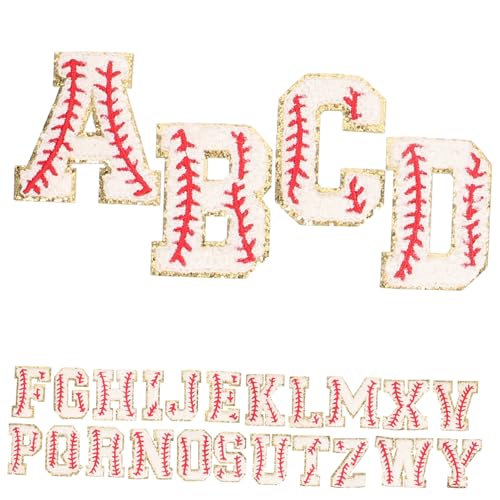 GARIOUANS 26 Stück Teiliges Buchstaben Patch mit Selbstklebenden Chenille Aufnähern zum Aufbügeln Geeignet Vielseitig für Kleidung Hüte Taschen und Schuhe Langlebig und Detailreich für DIY von GARIOUANS