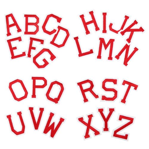 GARIOUANS 26 Stück Teiliges Bügelpatch A Z Rote Buchstaben Bestickte Iron Patches für Kleidung Jeans Taschen Hüte Leichte Kompakte Buchstaben Flicken zum Reparieren und Dekorieren GARIOUANS 26 Stück Teiliges Bügelpatch A Z Rote Buchstaben Bestickte Iron Patches für Kleidung Jeans Taschen Hüte Leichte Kompakte Buchstaben Flicken zum Reparieren und Dekorieren von GARIOUANS