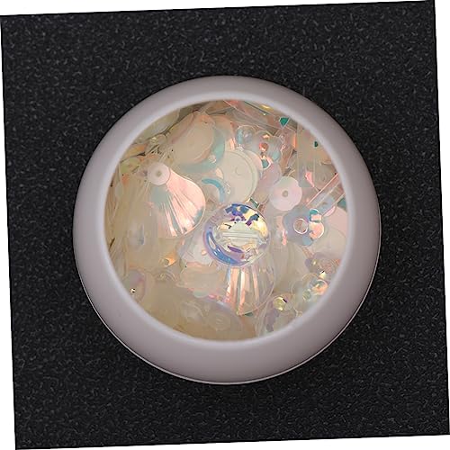 GARIOUANS 2Er-Pack Bunte Pailletten Diy Bastelmaterial Schmuck Zubehör Glitzernde Aufkleber und Glasperlen pro Packung Beige für Kreative Handarbeiten GARIOUANS 2Er-Pack Bunte Pailletten Diy Bastelmaterial Schmuck Zubehör Glitzernde Aufkleber und Glasperlen pro Packung Beige für Kreative Handarbeiten von GARIOUANS