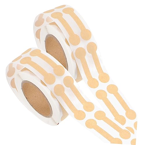 GARIOUANS 2Rollen Kraftpapier Geschenkanhänger Aufkleber für DIY Geschenkverpackung Beschreibbar für Schmuck Geschenktüten Geschenkboxen und Preisschilder von GARIOUANS