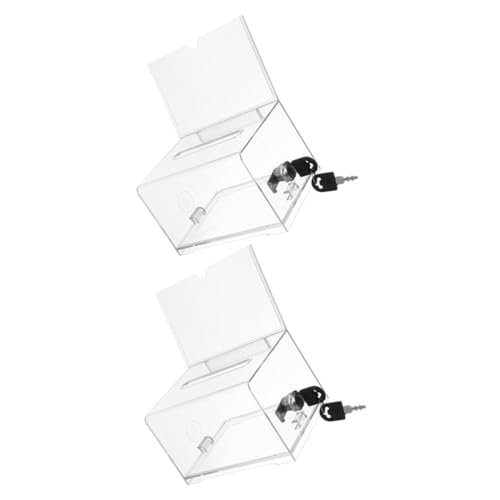 GARIOUANS 2Stücke Durchsichtige Wahlurne Acrylbox für Spenden Karten und Ideen Robust und Langlebig für Hochzeiten und Veranstaltungen von GARIOUANS
