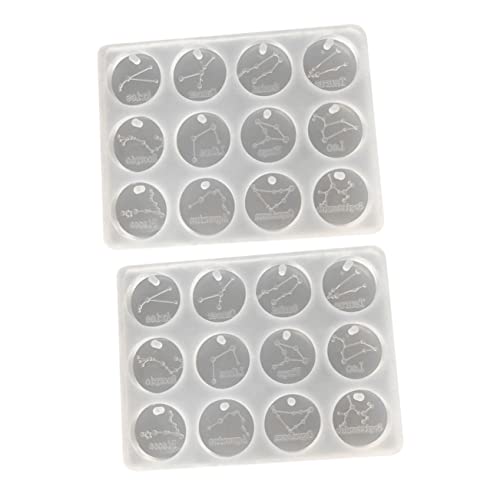 GARIOUANS 2Stücke Gussformen für DIY Schmuck Sternbilder Gießform Transparentes Design für Bastelarbeiten Formzubehör für Accessoires Herstellen von GARIOUANS