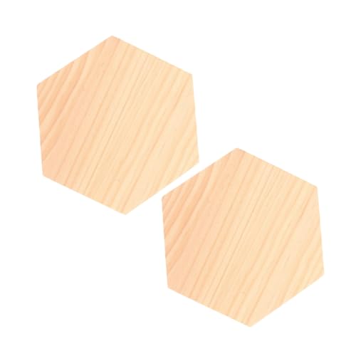 GARIOUANS 2pcs Unvollendete Hexagon -holzformen Für DIY Basteln Massives Holz Für Maßgeschneiderte Malerei Dekorationen Unvollendete Holzstücke von GARIOUANS
