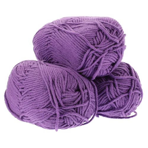 GARIOUANS 3 Rollen Baumwollgarn zum Häkeln und Stricken Weiches Hautfreundliches DIY Garn für Handarbeiten Vielseitig Einsetzbar für Basteln Kleidung Dekoration und Haushalt pro Lila GARIOUANS 3 Rollen Baumwollgarn zum Häkeln und Stricken Weiches Hautfreundliches DIY Garn für Handarbeiten Vielseitig Einsetzbar für Basteln Kleidung Dekoration und Haushalt pro Lila von GARIOUANS