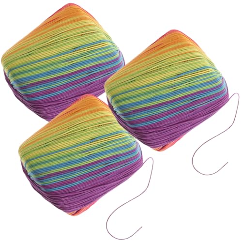 GARIOUANS 3 Rollen Buntes Schneidbares Baumwollgarn für Stricken und Häkeln Weiches DIY Häkelgarn für Schals Pullover und Accessoires Hautfreundlich und Vielseitig Einsetzbar GARIOUANS 3 Rollen Buntes Schneidbares Baumwollgarn für Stricken und Häkeln Weiches DIY Häkelgarn für Schals Pullover und Accessoires Hautfreundlich und Vielseitig Einsetzbar von GARIOUANS