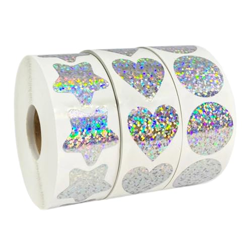 GARIOUANS 3 Rollen Dekorative Aufkleber Multifunktionale Reflektierende Herz Stern und Sticker Wasserdichtes PVC Tragbare Lehrer Aufkleber für DIY Wand und Geschenkdekoration GARIOUANS 3 Rollen Dekorative Aufkleber Multifunktionale Reflektierende Herz Stern und Sticker Wasserdichtes PVC Tragbare Lehrer Aufkleber für DIY Wand und Geschenkdekoration von GARIOUANS