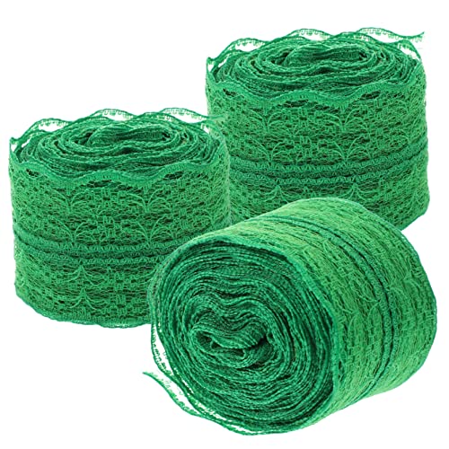 GARIOUANS 3 Rollen Spitzenborte Elastische Rüsche für DIY Bastelarbeiten Hochzeitskleider und Dekoration Grün Vielseitiges Material für Kleidung und Tischdeko GARIOUANS 3 Rollen Spitzenborte Elastische Rüsche für DIY Bastelarbeiten Hochzeitskleider und Dekoration Grün Vielseitiges Material für Kleidung und Tischdeko von GARIOUANS