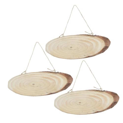 GARIOUANS 3 STÜCKE Ovaler Holz Hängeplaketten Kiefer für DIY Bastelprojekte ca für Hochzeitsdekorationen Wandkunst Tischnummern von GARIOUANS