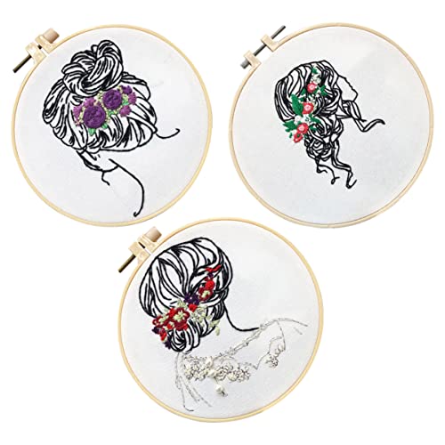GARIOUANS 3 Sätze Diy Stickerei für Anfänger Kreuzstich Materialpaket mit Vorlagen Rote Ruhige Schönheit für Handarbeiten und Diy Projekte GARIOUANS 3 Sätze Diy Stickerei für Anfänger Kreuzstich Materialpaket mit Vorlagen Rote Ruhige Schönheit für Handarbeiten und Diy Projekte von GARIOUANS