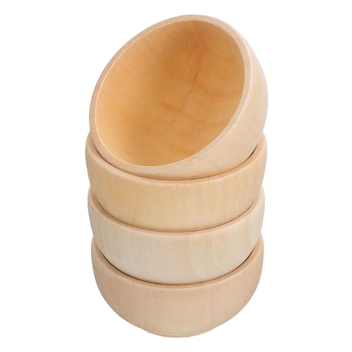 GARIOUANS 3 Sätze Teiliges Set Kleinen Holzschalen Unvollendete Holzspielzeuge Für Diy Deko Für Kreative Projekte Fantasie Von Kindern 4 Stück * 3 von GARIOUANS