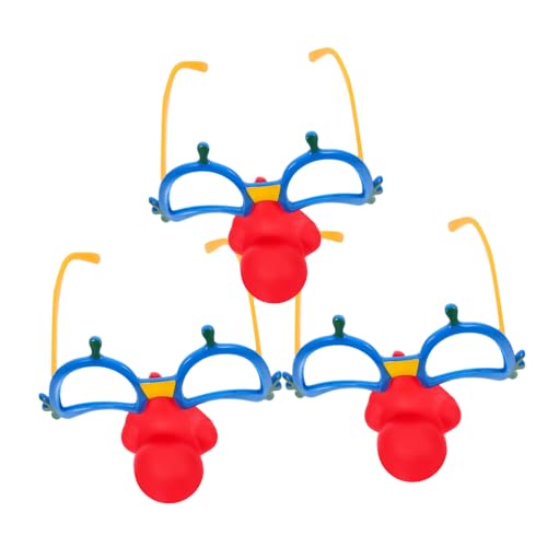 GARIOUANS 3 Stück Clown Brille Mit Roter Nase Lustige Urlaubsbrille Lustige Nase Kostümnase Große Brille Lustige Requisitenbrille Lustige Sonnenbrille Für Erwachsene Professionelle GARIOUANS 3 Stück Clown Brille Mit Roter Nase Lustige Urlaubsbrille Lustige Nase Kostümnase Große Brille Lustige Requisitenbrille Lustige Sonnenbrille Für Erwachsene Professionelle von GARIOUANS