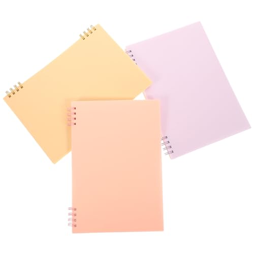 GARIOUANS 3 Stück Liniertes Notizbuch Spiralnotizbuch für Büro Schule Planung und Organisation Farben Gelb Rosa für Notizen und To Do Listen von GARIOUANS