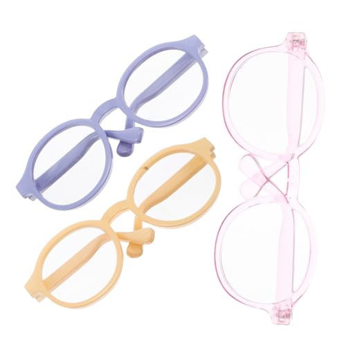 GARIOUANS 3 Stück Puppenbrillen Miniaturbrillen Neuheitsbrillen Mini Puppenbrillen Party Requisiten Festliche Brillen Puppen Anziehbrillen Puppen Kleinbrillen Puppen Anziehbrillen von GARIOUANS