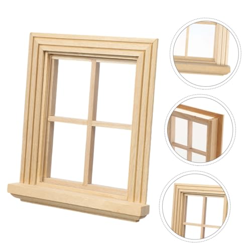GARIOUANS 3 Stück Puppenhaus Fensterrahmen aus Unbehandeltem Holz DIY Miniatur Fenster für Puppenhaus Zubehör Bemalbar und Anpassbar Realistische Miniaturmöbel für Kreative Dekoration GARIOUANS 3 Stück Puppenhaus Fensterrahmen aus Unbehandeltem Holz DIY Miniatur Fenster für Puppenhaus Zubehör Bemalbar und Anpassbar Realistische Miniaturmöbel für Kreative Dekoration von GARIOUANS