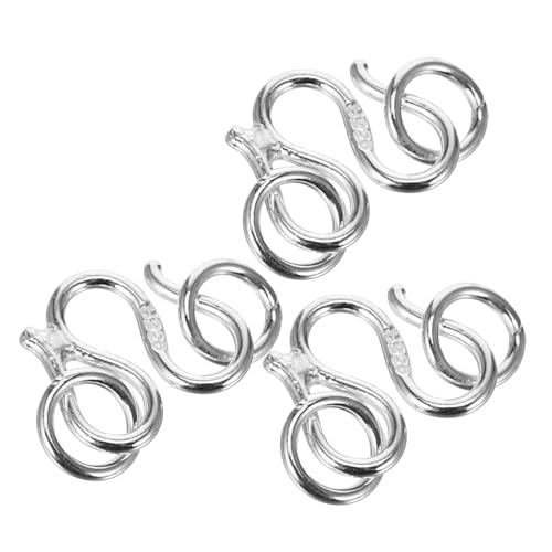 GARIOUANS 3 Stück Sterlingsilber Schmuckverbinder Mittlere Stabile DIY Armband Halskettenverschluss mit Doppelösen Einfache Montage Langlebig und Elegant für Damen von GARIOUANS