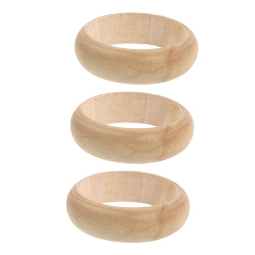 GARIOUANS 3 Stück Teiliges Holzarmbänder aus Natürlichem Holz für DIY Schmuckherstellung Langlebig und Vielseitig für Bastelprojekte und Handgemachte Dekorationen Geeignet von GARIOUANS
