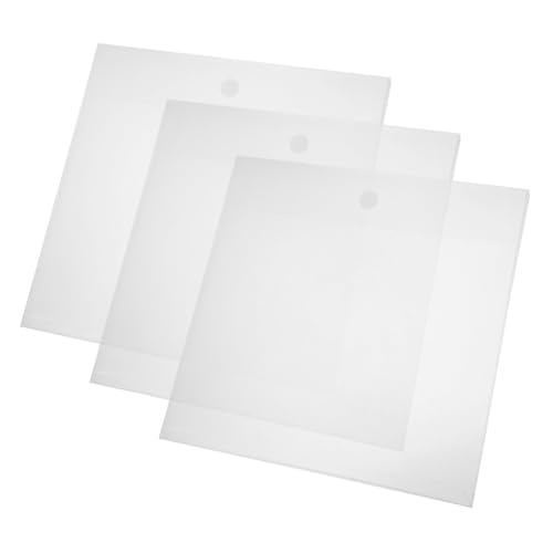 GARIOUANS 3 Stück Teiliges Kunststoff Dokumentenordner mit Haken Verschluss Transparente Aufbewahrungsbox aus Strapazierfähigem PP für Büro und Scrapbook Papierorganisation von GARIOUANS