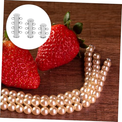 GARIOUANS 3 Stück Teiliges Langlebiges Edelstahl Schmuckverschlüsse für Perlenarmband und Halskette zu Verbindungsklemmen für DIY Schmuckherstellung und Reparatur GARIOUANS 3 Stück Teiliges Langlebiges Edelstahl Schmuckverschlüsse für Perlenarmband und Halskette zu Verbindungsklemmen für DIY Schmuckherstellung und Reparatur von GARIOUANS