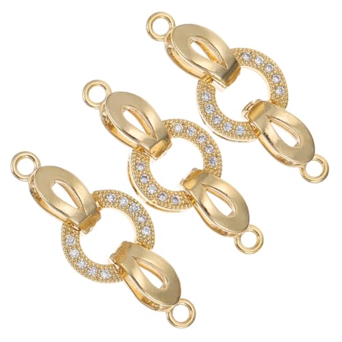 GARIOUANS 3 Stück Teiliges Schmuckverbinder Verschluss Haken mit Vergoldetem Zirkonia DIY Armband und Halskettenverschluss Langlebiges Zubehör für Schmuckherstellung und Bastelprojekte GARIOUANS 3 Stück Teiliges Schmuckverbinder Verschluss Haken mit Vergoldetem Zirkonia DIY Armband und Halskettenverschluss Langlebiges Zubehör für Schmuckherstellung und Bastelprojekte von GARIOUANS