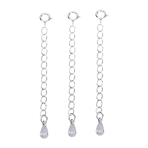 GARIOUANS 3 Stück Teiliges Silber Kettenverlängerung für Armbänder und Verstellbare Schmuckzubehör mit Praktischem Federverschluss für DIY Projekte von GARIOUANS