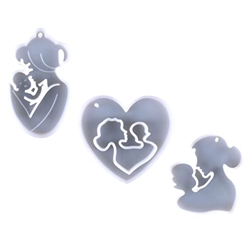GARIOUANS 3 Stück Teiliges Silikonform für Diy Schlüsselanhänger Transparente Muttertags Gießformen Kreative Epoxidharz Mold Anhänger Herstellung Leicht zu Reinigen und Wiederverwendbar GARIOUANS 3 Stück Teiliges Silikonform für Diy Schlüsselanhänger Transparente Muttertags Gießformen Kreative Epoxidharz Mold Anhänger Herstellung Leicht zu Reinigen und Wiederverwendbar von GARIOUANS