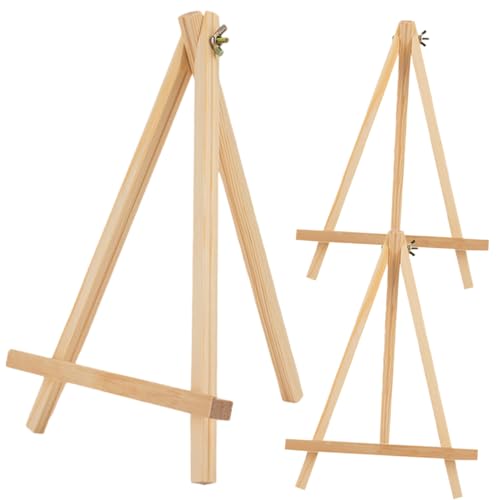 GARIOUANS 3 Stück Teiliges Tischstaffelei Holz für Künstler Multifunktionale Staffelei für Gemälde Fotos und Kunsthandwerk und Platzsparend von GARIOUANS
