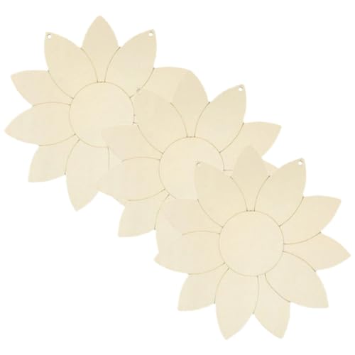 GARIOUANS 3 Stück Teiliges Unbehandelte Sonnenblumen Holzchips zum Bemalen Leichte DIY Holzdekoration für Basteln Geschenke Party Wanddeko Geeignet für Zuhause GARIOUANS 3 Stück Teiliges Unbehandelte Sonnenblumen Holzchips zum Bemalen Leichte DIY Holzdekoration für Basteln Geschenke Party Wanddeko Geeignet für Zuhause von GARIOUANS