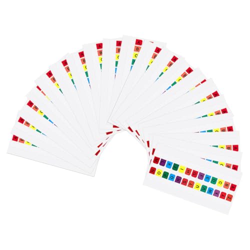 GARIOUANS 30 Blatt Bunte Selbstklebende Alphabet Index Tabs aus Pet Material Wiederablösbar Vielseitig für Schule Büro und Notizen Praktische Seitenmarker und Lesezeichen GARIOUANS 30 Blatt Bunte Selbstklebende Alphabet Index Tabs aus Pet Material Wiederablösbar Vielseitig für Schule Büro und Notizen Praktische Seitenmarker und Lesezeichen von GARIOUANS