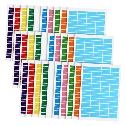 GARIOUANS 30 Blatt Farbige Selbstklebende Beschreibbare Klebeetiketten für Organisation für Büro Schule und Zuhause Vielseitig Einsetzbar Verschiedenen Materialien von GARIOUANS