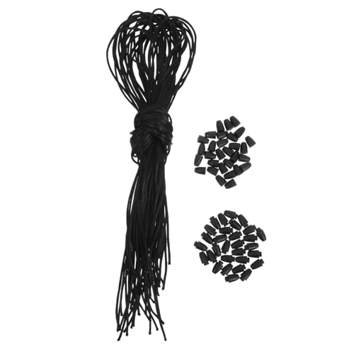 GARIOUANS 30 Sätze Teiliges Schwarze Nylon Kordeln mit Sicherheits Bruchverschluss Robuste Halskettenbänder zum Schmuckherstellen DIY Armband und Anhänger Schnur für Individuellen von GARIOUANS