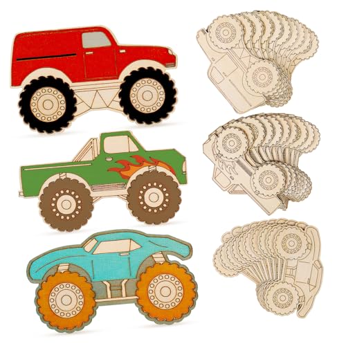 GARIOUANS 30 Stk. Teiliges Holz Monster Truck Bastelsets Unfertige Holzautos Zum Bemalen Kindergeburtstag Dekoration Sicher Abgerundete Kanten Langlebig Vielseitig Für DIY Partygeschenke GARIOUANS 30 Stk. Teiliges Holz Monster Truck Bastelsets Unfertige Holzautos Zum Bemalen Kindergeburtstag Dekoration Sicher Abgerundete Kanten Langlebig Vielseitig Für DIY Partygeschenke von GARIOUANS