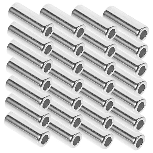 GARIOUANS 30 Stück Metall Ringverschluss für Diy Handwerk Silberne Röhre mit Kordelzug für Pflanzenkörbe Hosen Pullover und Mehr zum Verzieren und Sichern von Kordelenden GARIOUANS 30 Stück Metall Ringverschluss für Diy Handwerk Silberne Röhre mit Kordelzug für Pflanzenkörbe Hosen Pullover und Mehr zum Verzieren und Sichern von Kordelenden von GARIOUANS