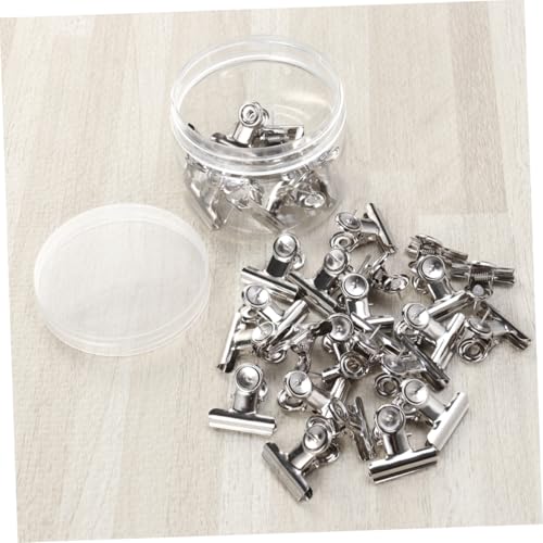 GARIOUANS 30 Stück Metallpapierklammern Rundkopf Büroklammern mit Metallstiften Langlebige Bürobedarf Klammern für Tägliche Verwendung Stabile Dokumentenhalter Silberfarben von GARIOUANS