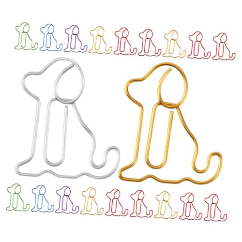 GARIOUANS 30 Stück Niedliche Büroklammern Hundeform Praktische Bunte Büroklammern für Dokumente DIY Fotoalben und Robust und Vielseitig Einsetzbar von GARIOUANS