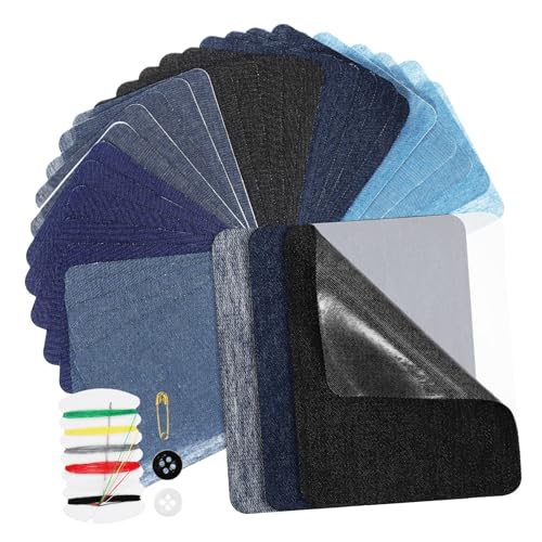 GARIOUANS 30 Stück Teiliges Baumwoll Jeans Patches zum Aufbügeln Selbstklebende Reparaturflicken für Kleidung Einfach Anzubringen für Innennaht und Vielseitig Zuschneidbar Jeans Reparatur GARIOUANS 30 Stück Teiliges Baumwoll Jeans Patches zum Aufbügeln Selbstklebende Reparaturflicken für Kleidung Einfach Anzubringen für Innennaht und Vielseitig Zuschneidbar Jeans Reparatur von GARIOUANS