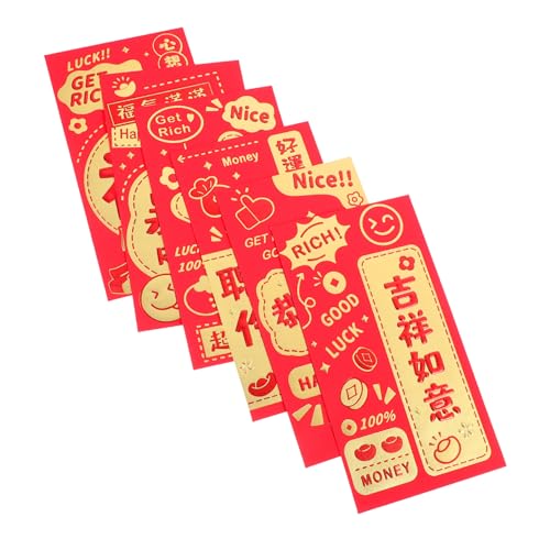 GARIOUANS 30 Stück Teiliges Chinesische Rote Umschläge Vielseitige Geldumschläge für Hochzeit und Neujahr Symbolträchtige Rote Farbe für Glück und Wohlstand Praktisch und Leicht zu Verstauen GARIOUANS 30 Stück Teiliges Chinesische Rote Umschläge Vielseitige Geldumschläge für Hochzeit und Neujahr Symbolträchtige Rote Farbe für Glück und Wohlstand Praktisch und Leicht zu Verstauen von GARIOUANS
