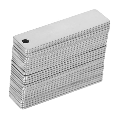 GARIOUANS 30 Stück Teiliges Edelstahl Rechteck Gravur Rohlinge Wetterbeständige Metallplättchen zum Beschriften Blanko Erkennungsmarken für DIY Schmuck Geschenkanhänger Outdoor und Shop GARIOUANS 30 Stück Teiliges Edelstahl Rechteck Gravur Rohlinge Wetterbeständige Metallplättchen zum Beschriften Blanko Erkennungsmarken für DIY Schmuck Geschenkanhänger Outdoor und Shop von GARIOUANS