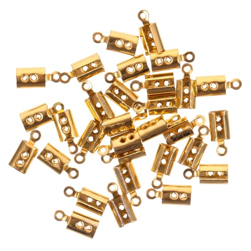 GARIOUANS 30 Stück Teiliges Edelstahl Schmuckverbinder Langlebige Verschlüsse für Armbänder und Halsketten Glänzend Goldfarben Sicher Rostfrei zum Basteln und DIY Schmuckherstellung von GARIOUANS