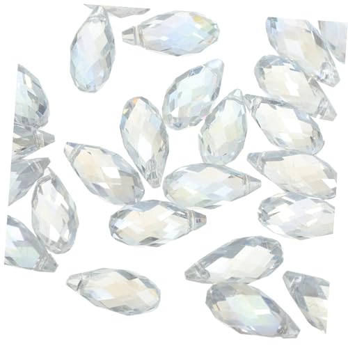 GARIOUANS 30 Stück Teiliges Facettierte Wassertröpfchen glasperlen Glatte Oberfläche Vielseitig für Schmuckherstellung Armbänder Halsketten DIY Bastelperlen von GARIOUANS