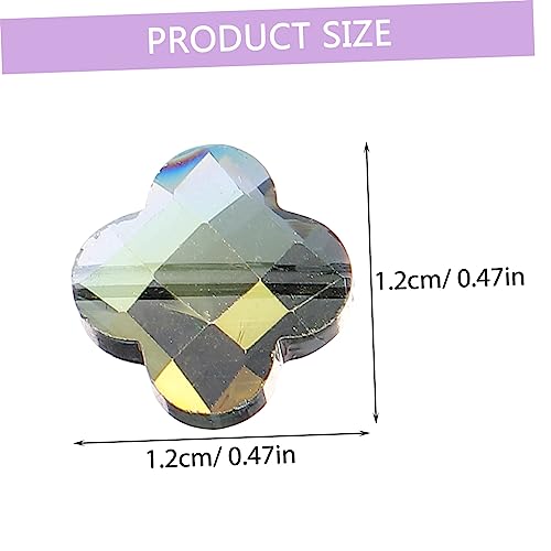 GARIOUANS 30 Stück Teiliges Glasperlen Bunte Vierblättrige Kleeblatt Spacer Perlen für Schmuckherstellung DIY Armbänder Halsketten Ohrringe Bastelperlen Auffädeln von GARIOUANS