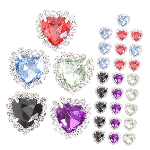 GARIOUANS 30 Stück Teiliges Herz-strassknöpfe aus Metall mit Sicherem Klammer-clip Flache Rückseite zum Aufnähen Kleidung Schuhe Handtaschen DIY Schmuck und Hochzeitsdekoration GARIOUANS 30 Stück Teiliges Herz-strassknöpfe aus Metall mit Sicherem Klammer-clip Flache Rückseite zum Aufnähen Kleidung Schuhe Handtaschen DIY Schmuck und Hochzeitsdekoration von GARIOUANS
