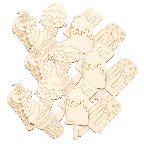GARIOUANS 30 Stück Teiliges Holz Eis DIY für Natürliche Unbehandelte Holz Eisausschnitte Sicher und Langlebig zum Bemalen und Basteln für Sommerdeko und Kreative Kinderprojekte GARIOUANS 30 Stück Teiliges Holz Eis DIY für Natürliche Unbehandelte Holz Eisausschnitte Sicher und Langlebig zum Bemalen und Basteln für Sommerdeko und Kreative Kinderprojekte von GARIOUANS