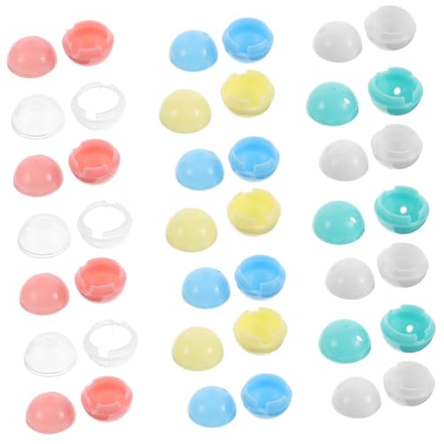 GARIOUANS 30 Stück Teiliges Leere Bunte Runde Kapseln aus Robustem Kunststoff für Mini-vendingmaschinen Wiederverwendbar Kompakt Preiskapseln für Kinderpartys und Diy-dekorationen von GARIOUANS