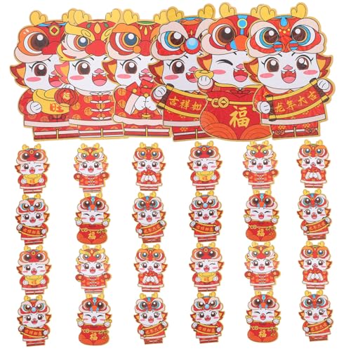 GARIOUANS 30 Stück Teiliges Lunar Year Rote Umschläge mit Drachenmuster Vielseitige Leichte Stabile Hong Bao für Chinesisches Neujahr Glücksgeldumschläge und Kleine Geschenkbeutel GARIOUANS 30 Stück Teiliges Lunar Year Rote Umschläge mit Drachenmuster Vielseitige Leichte Stabile Hong Bao für Chinesisches Neujahr Glücksgeldumschläge und Kleine Geschenkbeutel von GARIOUANS