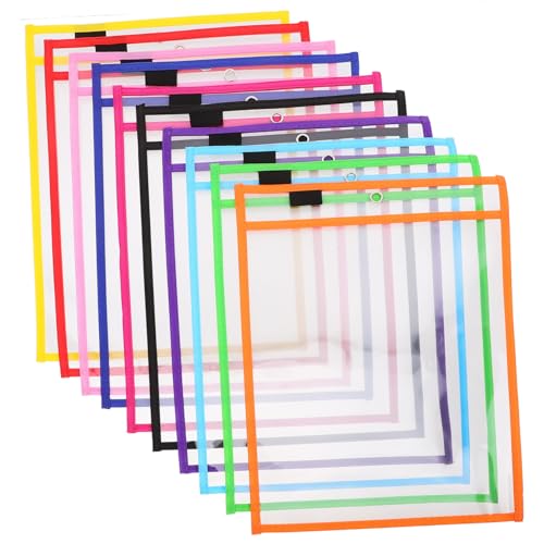 GARIOUANS 30 Stück Teiliges PVC Trocken Abwischbare Dokumententaschen mit Stiftetui Wiederverwendbare Transparente Schreib und Wischhüllen Wasserfest Schmutzabweisend für GARIOUANS 30 Stück Teiliges PVC Trocken Abwischbare Dokumententaschen mit Stiftetui Wiederverwendbare Transparente Schreib und Wischhüllen Wasserfest Schmutzabweisend für von GARIOUANS