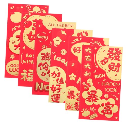 GARIOUANS 30 Stück Teiliges Rote Umschläge aus Papier mit Traditionellem Chinesischem Motiv Langlebig und Vielseitig für Chinesisches Neujahr Hochzeiten und Geldgeschenke Geeignet für GARIOUANS 30 Stück Teiliges Rote Umschläge aus Papier mit Traditionellem Chinesischem Motiv Langlebig und Vielseitig für Chinesisches Neujahr Hochzeiten und Geldgeschenke Geeignet für von GARIOUANS