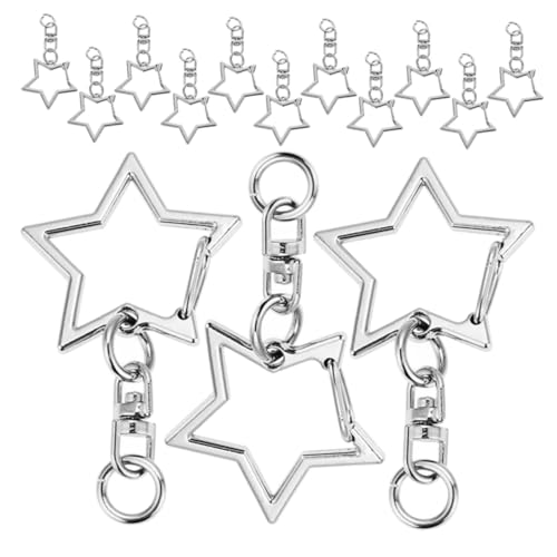 GARIOUANS 30 Stück Teiliges Sternform Metall-drehkarabiner mit Federverschluss Sicherer DIY Schlüsselclip für Schmuckherstellung und Taschenzubehör von GARIOUANS